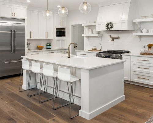 kitchen in newly constructed luxury home